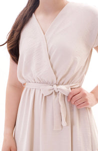 Midikleid mit V-Ausschnitt und Schleife ONESIZE