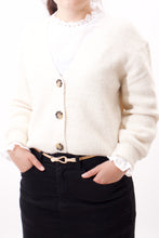 Laden Sie das Bild in den Galerie-Viewer, Kurz geschnittener Cardigan Beige ONESIZE