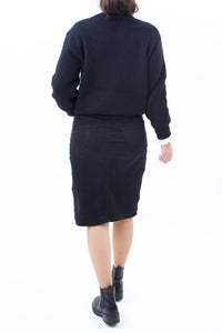 Kurz geschnittener Cardigan Schwarz ONESIZE