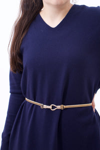 Elegantes Strickkleid Marineblau ONESIZE