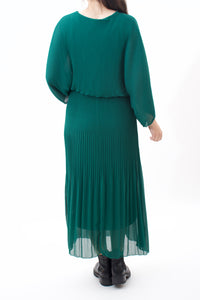 Langes elegantes Plisseekleid ONESIZE