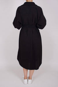 Cord Blusenkleid Midikleid Schwarz