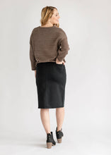 Laden Sie das Bild in den Galerie-Viewer, Jeansrock Midirock Schwarz 66cm