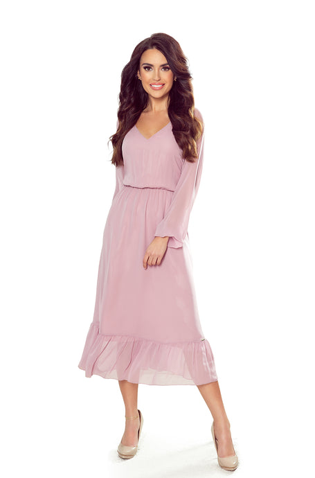 Chiffon Midikleid Dusty Rose