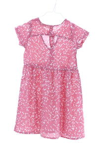 Kurzes Sommerkleid mit Blütenblätter Print für Mädels