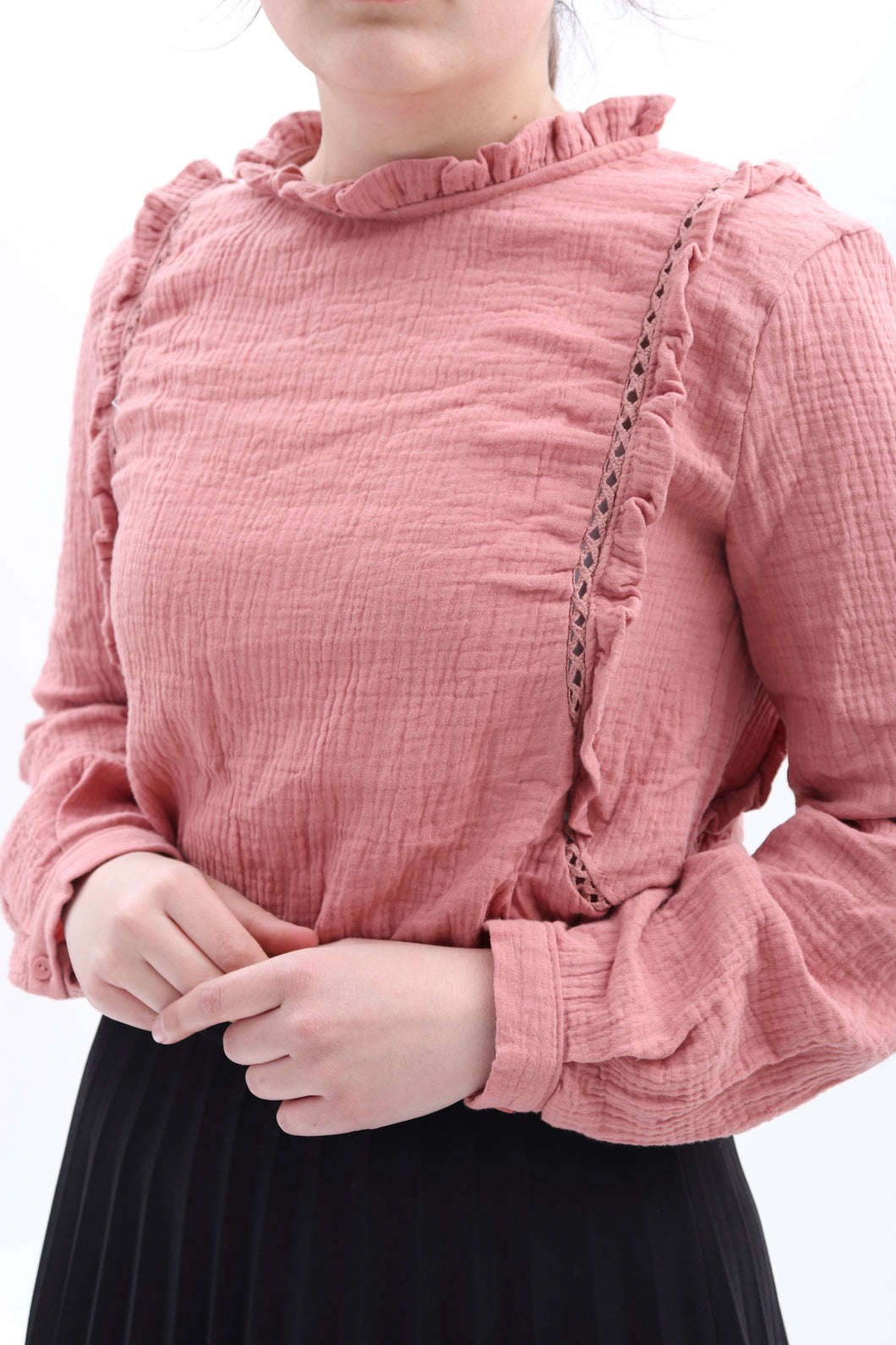 Musselin-Bluse Altrosa