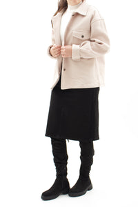 Hemdjacke Shacket Übergangsjacke Oversize