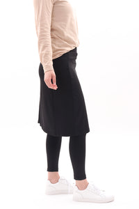 Sportrock mit eingenähter Leggings Funktionsrock Schwarz