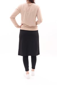 Sportrock mit eingenähter Leggings Funktionsrock Schwarz