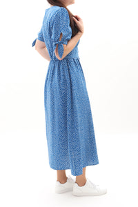 Midikleid Herzprint mit Knopfleiste