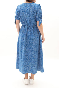 Midikleid Herzprint mit Knopfleiste