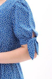 Midikleid Herzprint mit Knopfleiste