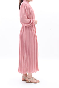 Plissekleid mit Knopfleiste