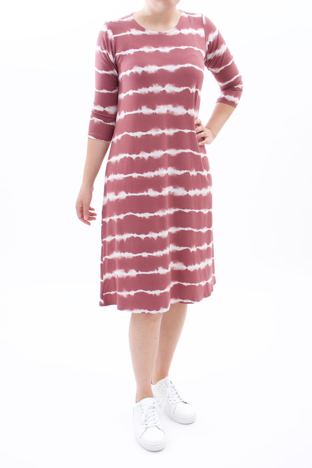 T-Shirt-Kleid gestreift