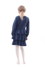 Laden Sie das Bild in den Galerie-Viewer, Rüschenkleid Marineblau