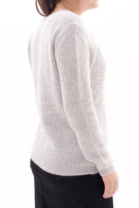 Strickpullover Hellgrau