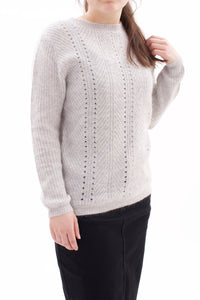 Strickpullover Hellgrau