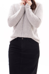 Strickpullover Hellgrau