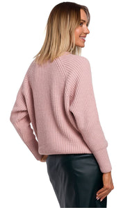 Eleganter Grobstrick Pullover Altrosa