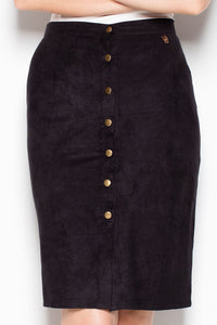 Eleganter Bleistiftrock Knopfleiste